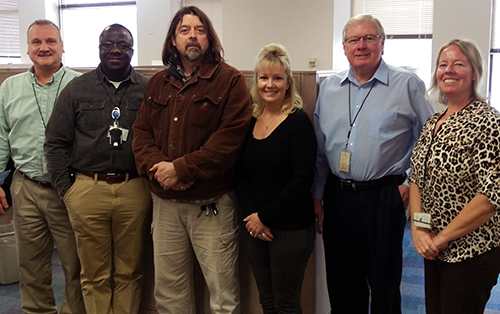 Phil Richardson, Olu Abimbola, Jim Silver, Lisa Pitchford, Dan McCall and Stephanie Hull of Adult Protective Services.