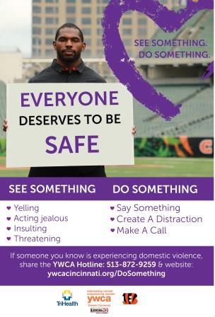 We join the YWCA against domestic violence: See something? Say ...